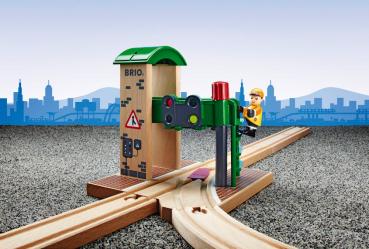 Brio World Eisenbahn Gebäude Signal Station 2 Teile 33674