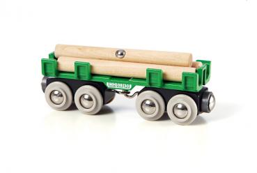 Brio World Eisenbahn Waggon Langholzwagen 4 Teile 33696