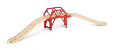 Brio World Eisenbahn Brücke Bahnbrücke mit Auffahrten 4 Teile 33699