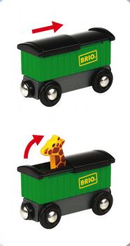 Brio World Eisenbahn Zug Safari-Zug 3 Teile 33722