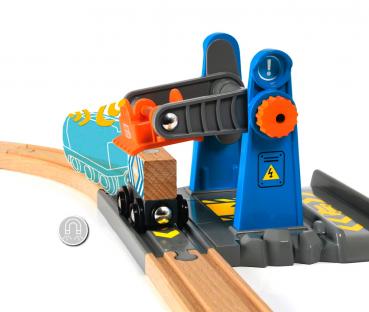 Brio World Eisenbahn Zubehör Smart Tech Verladekran 4 Teile 33827