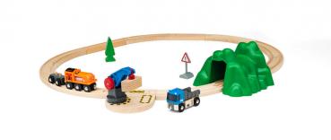 Brio World Eisenbahn Set Starterset Güterzug mit Kran 19 Teile 33878