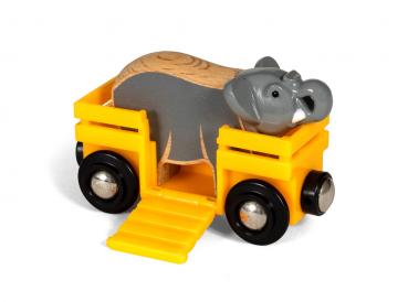 Brio World Eisenbahn Waggon Tierwaggon Elefant 2 Teile 33969