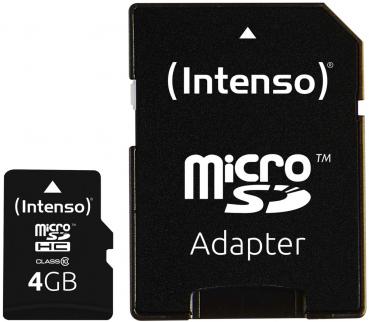 Intenso Micro SDHC Karte 4GB Speicherkarte Class 10