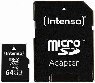 Intenso Micro SDXC Karte 64GB Speicherkarte Class 10