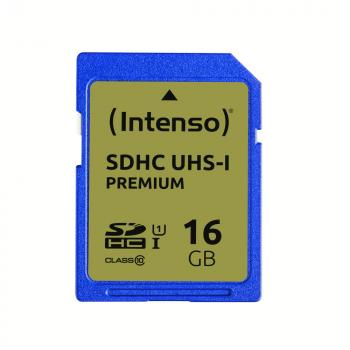 Intenso SDHC Karte 16GB Speicherkarte UHS-I Premium 90 MB/s Class 10