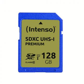 Intenso SDXC Karte 128GB Speicherkarte UHS-I Premium 90 MB/s Class 10