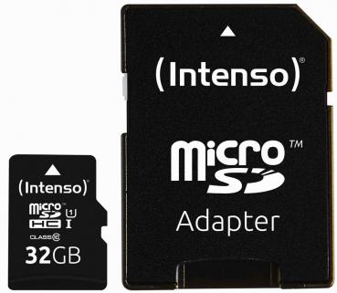 Intenso Micro SDHC Karte 32GB Speicherkarte UHS-I Premium 90 MB/s Class 10
