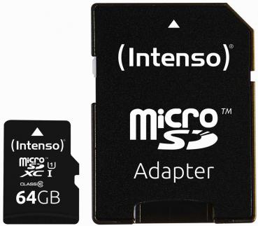 Intenso Micro SDXC Karte 64GB Speicherkarte UHS-I Premium 90MB/s Class 10