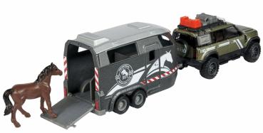 Majorette Spielzeugauto Pferdetransport Grand Series Land Rover Horse Carrier 213776000