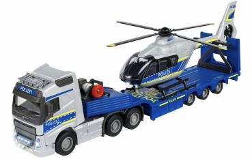 Majorette Spielzeugauto Polizei Grand Series Volvo Truck + Airbus Police Helikopter 213716000