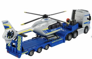 Majorette Spielzeugauto Polizei Grand Series Volvo Truck + Airbus Police Helikopter 213716000