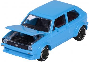 Majorette Spielzeugauto Vintage VW Golf MK1 blau 212052010Q12