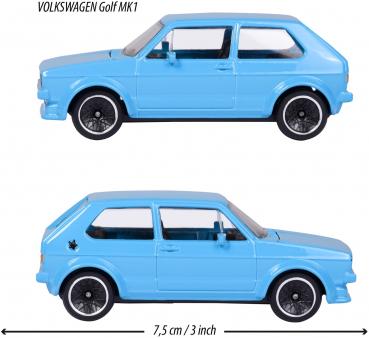 Majorette Spielzeugauto Vintage VW Golf MK1 blau 212052010Q12