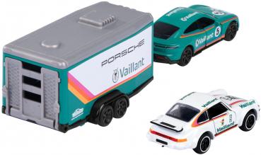 Majorette Spielzeugauto Set Car Porsche Taycan, 934 und Anhänger 212053111Q01