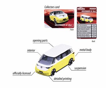 Majorette Spielzeugauto Premium Cars VW ID Buzz gelb/weiß 212053052Q38