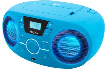 Bigben tragbarer CD Player CD61 blau USB MP3 FM Radio AUX-IN AU379310