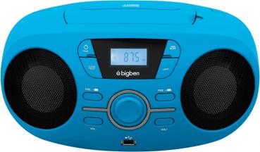 Bigben tragbarer CD Player CD61 blau USB MP3 FM Radio AUX-IN AU379310