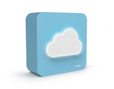 Bigben Bluetooth portabler Lautsprecher COLORLIGHT Cloudy Wolke LED blau AU385120