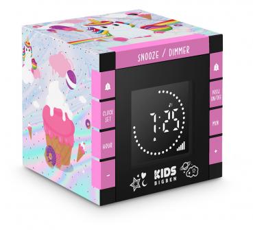 Bigben Kids Wecker RR70 Unicorn Einhorn mit Projektor dimmbares Display FM Radio AU385595