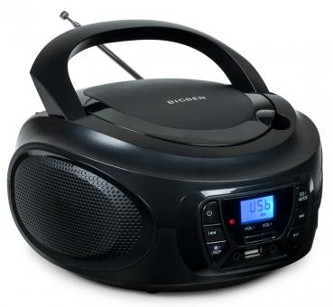 Bigben tragbarer CD Player CD62 schwarz Bluetooth USB MP3 FM Radio AU387278