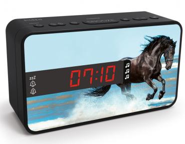 Bigben Kids Wecker RR16 Horses Pferde dimmbares Display inkl. 3 Frontblenden AU387391