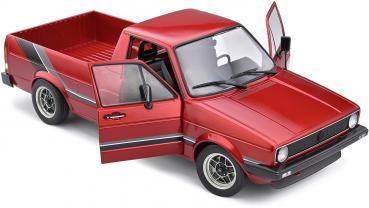 Solido Modellauto Maßstab 1:18 VW Volkswagen Caddy MK1 rot CUSTOM 1982 Pritsche S1803508