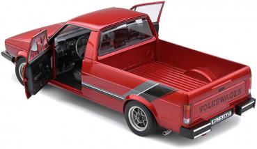 Solido Modellauto Maßstab 1:18 VW Volkswagen Caddy MK1 rot CUSTOM 1982 Pritsche S1803508