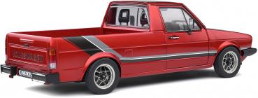 Solido Modellauto Maßstab 1:18 VW Volkswagen Caddy MK1 rot CUSTOM 1982 Pritsche S1803508