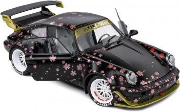 Solido Modellauto Maßstab 1:18 Porsche RWB schwarz AOKI Version 2021 S1807507