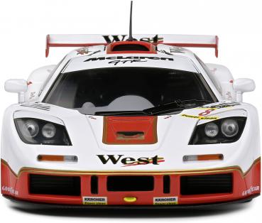 Solido Modellauto Maßstab 1:18 McLaren F1 GTR BPR GT #8 weiß 1995 S1804107