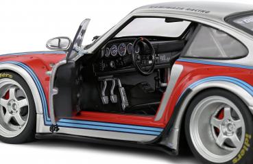 Solido Modellauto Maßstab 1:18 Porsche RWB Bodykit Martini grau 2020 S1808502