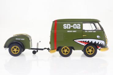 Solido Modellauto Maßstab 1:18 VW Volkswagen Kool Kombi Army Fighter 2023 S1810901