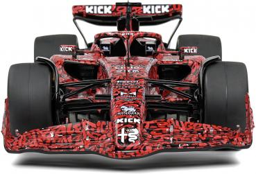 Solido Modellauto Maßstab 1:18 Alfa Romeo Formel 1 Team X Boogie Art Car schwarz 2022 S1810203