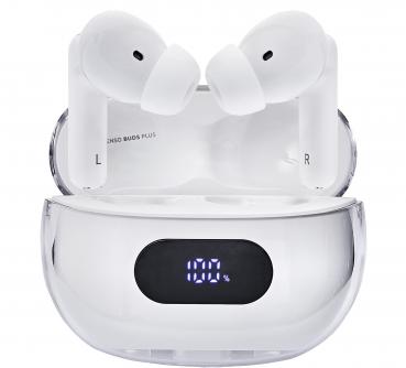 Intenso True Wireless Kopfhörer T312AE Bluetooth Buds Plus mit Akku weiß