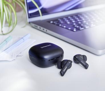 Intenso True Wireless Kopfhörer T500AE Bluetooth Buds Pro mit Akku schwarz