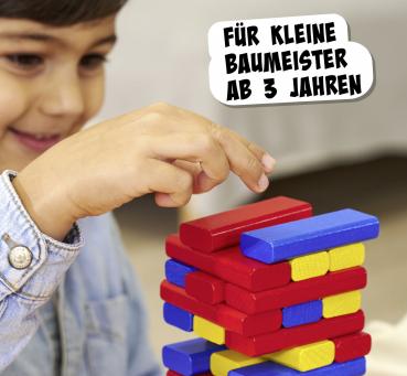 Noris Kinderspiel Geschicklichkeitsspiele 3 bunte Bausteinspiele 606012165