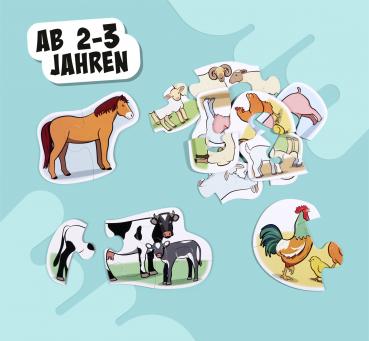 Noris Kinder Puzzle 6 erste Puzzles Bauernhoftiere 606012166