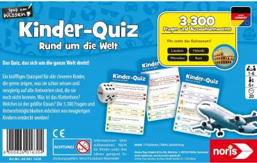 Noris Familienspiel Quizspiel Kinderquiz Rund um die Welt 606011630