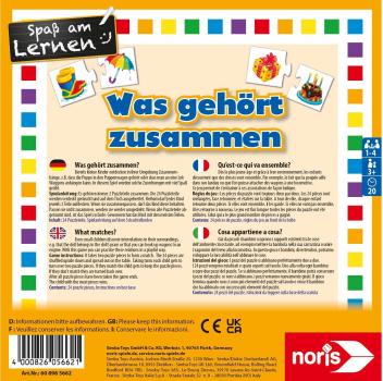 Noris Kinderspiel Wettlaufspiel Was gehört zusammen? 608985662