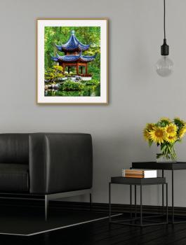 Schipper Malen nach Zahlen Master Class Premium 40x50cm Pagode im japanischen Garten 609130850