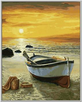 Schipper Malen nach Zahlen Master Class Premium 40x50cm Fischerboot am Strand 609130885