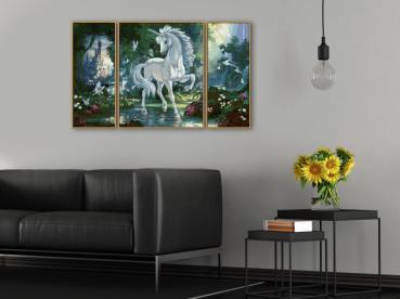 Schipper Malen nach Zahlen Master Class Triptychon 50x80cm Einhorn im Zauberwald 609260866