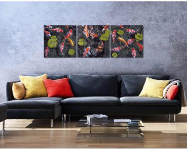 Schipper Malen nach Zahlen Master Class Triptychon 40x120cm Koi Juwel im Fischteich 609470860