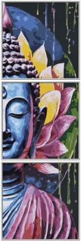 Schipper Malen nach Zahlen Master Class Triptychon 40x120cm Buddha 609470916