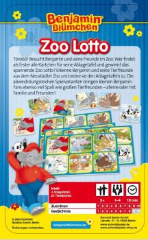 Schmidt Spiele Reisespiel Suchspiel Benjamin Blümchen Zoo Lotto 51447