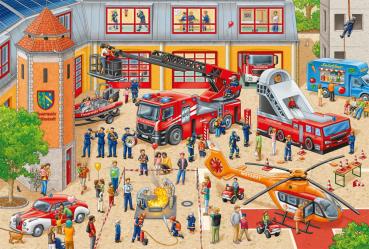 60 Teile Schmidt Spiele Kinder Puzzle Feuerwehrstation 56449