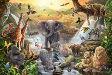 60 Teile Schmidt Spiele Kinder Puzzle Tiere in Afrika 56454