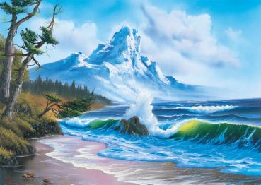 1000 Teile Schmidt Spiele Puzzle Bob Ross Berg am Meer 57537