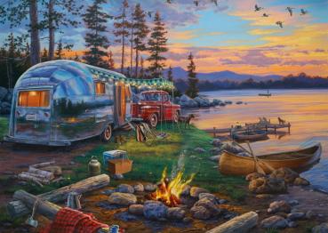 1000 Teile Schmidt Spiele Puzzle Darrel Bush Campingidyll am See 58533